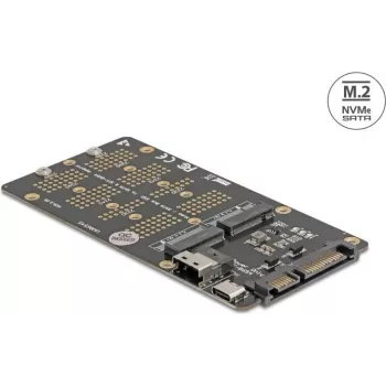 DELOCK converter M.2 Key M NVMe SSD to SFF-8654 and M.2 Key B (model 64355)