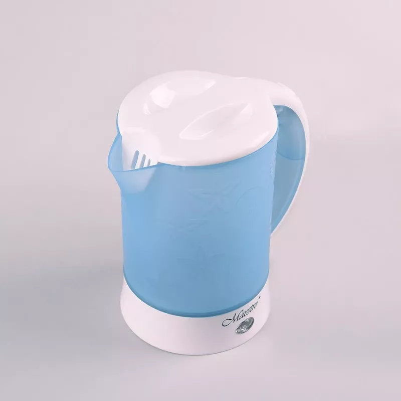 Electric kettle Maestro MR010 0.6 L 600 W — Blue/White, water level indicator, anti-calc filter