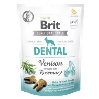 Dog dental treats Brit Functional Snack Dental Venison 150 g — grain-free, hypoallergenic, protein 26%