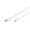 DIGITUS - Lightning-Cable - Lightning (M) to USB (M) - 1,0m - Double Insulation - White - Moulded - for Apple iPad/iPhone/iPod (Lightning) (DB-600106-010-W)