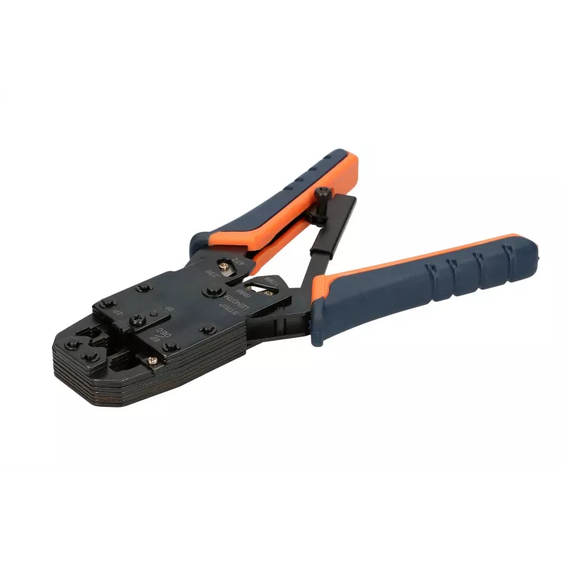 Extralink RJ45 crimp tool 4P+6P+8P with ratchet for modular plugs, 1 pc