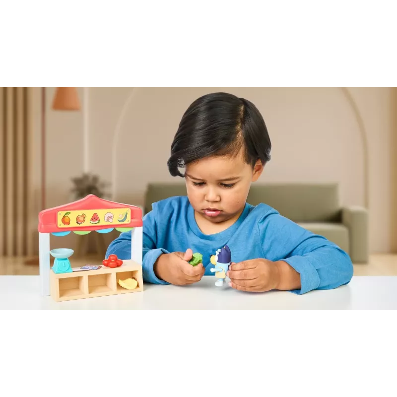 Toy figures set TMTOYS Mini Bluey Grocery store BLU17555 – mini character set for play