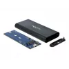 Delock - Storage Enclosure - M.2 - M.2 NVMe Card - USB 3,1 (Gen 2) - Black (42614)