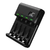 Battery charger Green Cell GC VitalCharger USB, 4-slot, AA/AAA, USB-powered, black