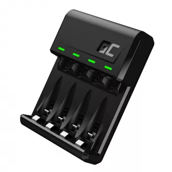 Battery charger Green Cell GC VitalCharger USB, 4-slot, AA/AAA, USB-powered, black