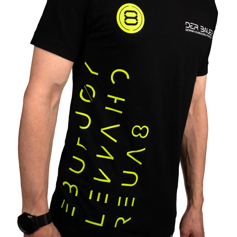 T-shirt der8auer YT-Design Size L — cotton crew neck, casual apparel