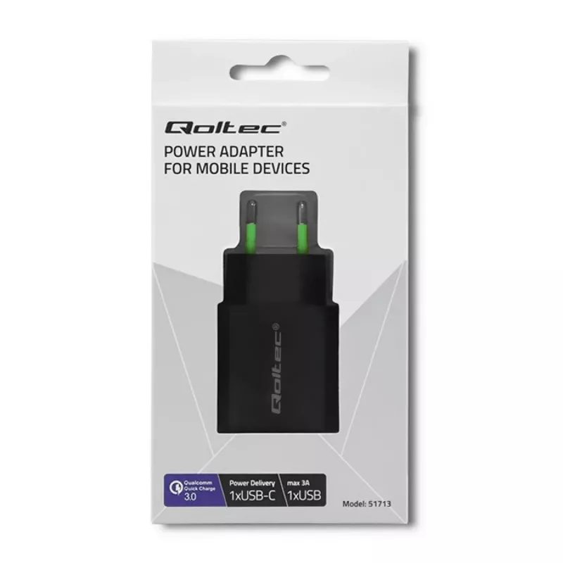 Power adapter Qoltec 51713