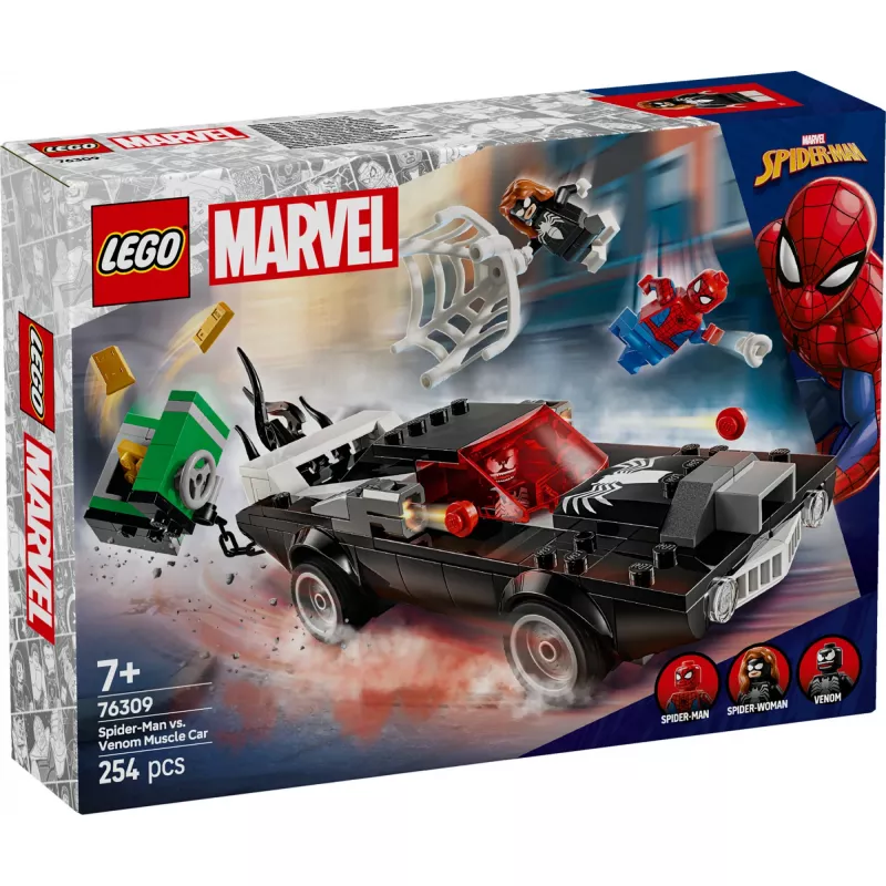 Building set LEGO Marvel Super Heroes Spider-Man vs. Venom Muscle Car 76309 — 254 pieces, 3 minifigures, age 7+