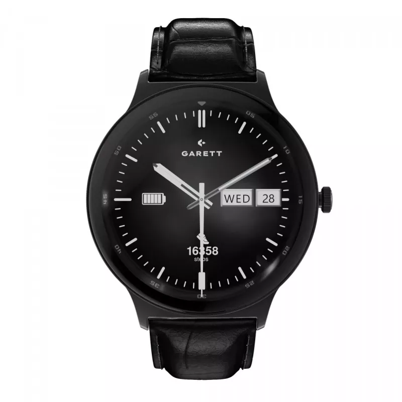 Smartwatch Garett Quantum — black stainless steel