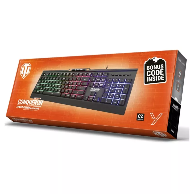 Mechanical gaming keyboard YENKEE CONQUEROR WT200 with dynamic backlight, limited World of Tanks edition