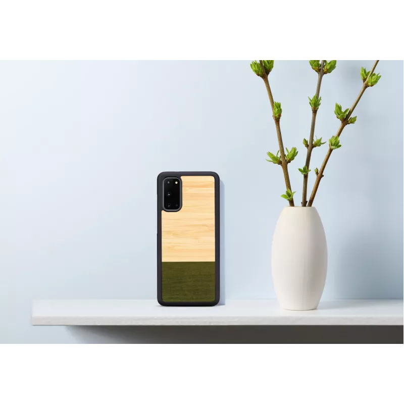 Phone case man and wood Galaxy S20 bamboo forest black — protective back cover for Samsung Galaxy S20