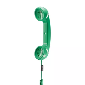 Wired USB‑C handset (pop phone) — No name POP-P-PIN, USB‑C receiver with call answer/end function, color: pine