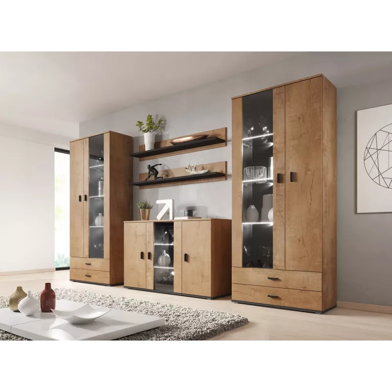 Cama sideboard 120 cm SOHO S7 lefkas oak/black