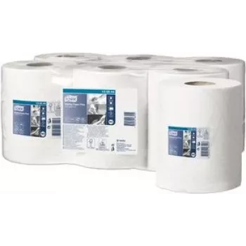 Paper wiping roll Tork 130044, 2-ply white, 125 m, industrial roll