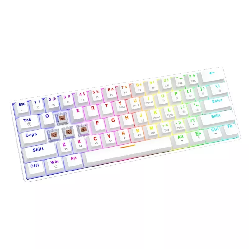 Mechanical Keyboard Whiteout X2, Brown Outemu, Hot Swap Savio Savgk-whit