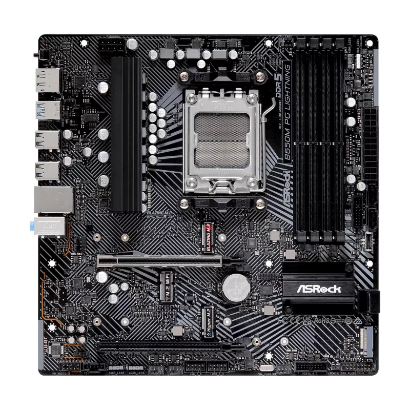 ASRock B650M PG Lightning AM5 Micro-ATX Motherboard