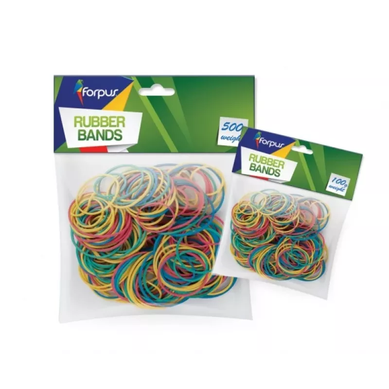Rubber Band Forpus FO80105 Multicolour 100g Blister