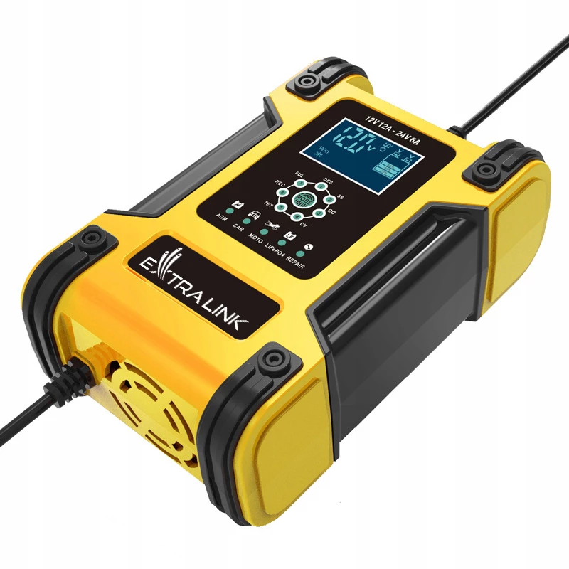 Extralink Shango Smart Battery Charger | Rectifier | 100 - 240VAC, 12V 12A, 24V 6A