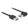 USB Cable DeLOCK 1m USB 2.0 A m/m 90° Black