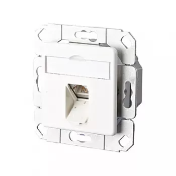METZ CONNECT BTR E-DAT C6 8(8) UPk - Connection Socket, Flush-Mount - RJ-45 - Pure White, RAL 9010 - 1 Connector (1307371102-I)
