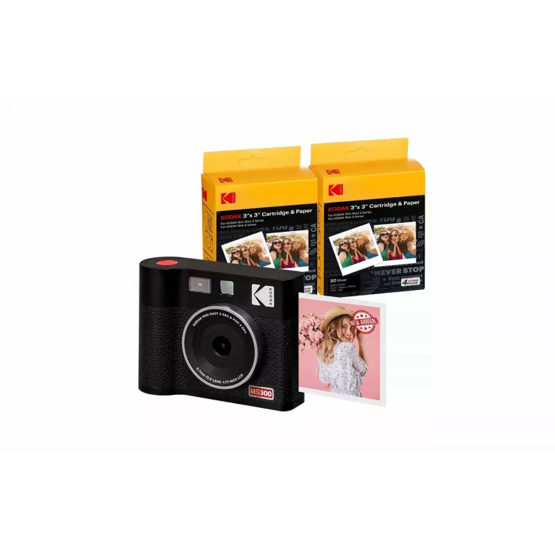 Instant camera Kodak Mini Shot 3 Era — Black, 4Pass printing technology