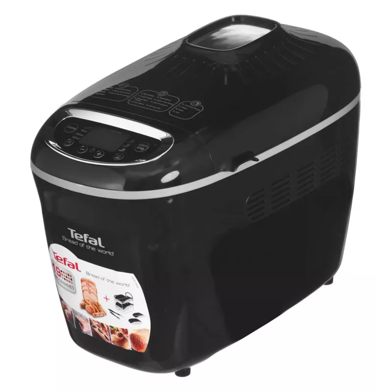 Bread maker Tefal PF611838 — 1600 W, 1.5 kg capacity, 19 programs, touch control, black