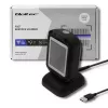 Fixed 1D/2D barcode reader QOLTEC 50864, LED sensor, USB wired, black, 145×85×80 mm