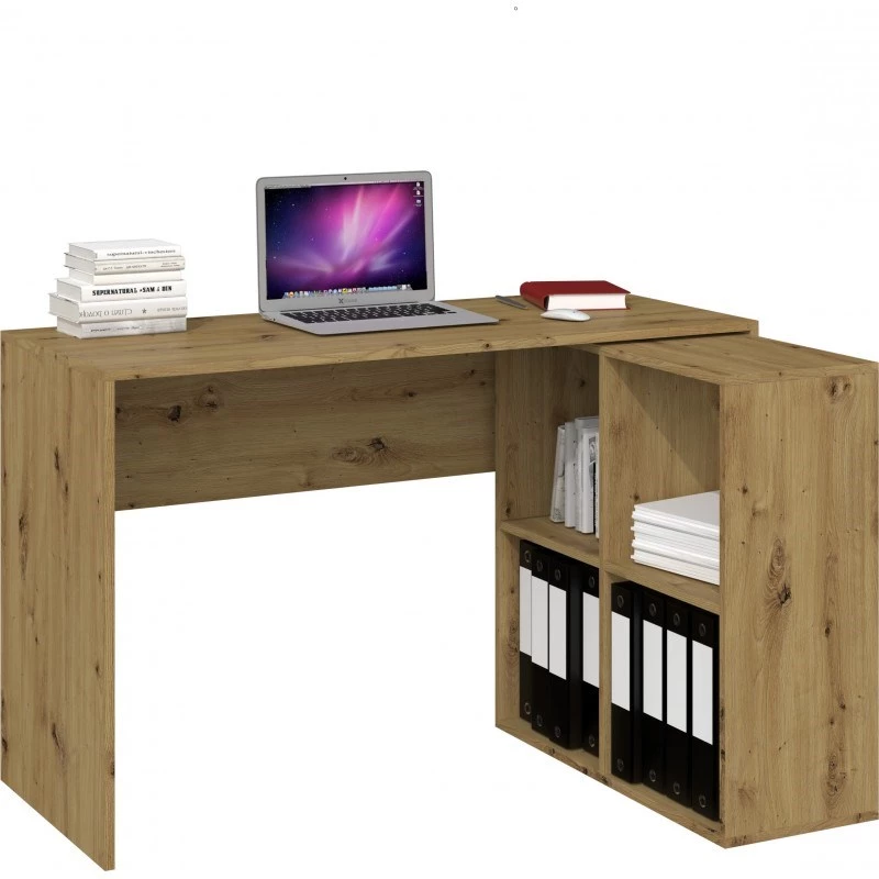 Computer desk top e shop BIURKO PLUS ARTISAN, straight rectangular top, particle board, 1200×500×760 mm, oak colour