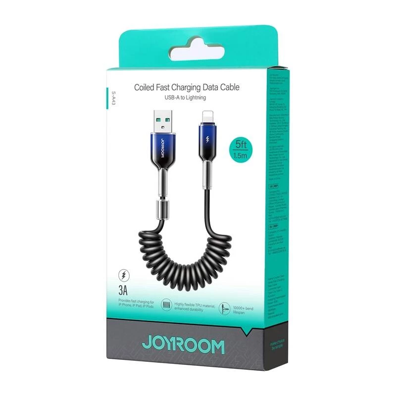 USB-A to Lightning Cable Joyroom S-A43 1.5 m Black