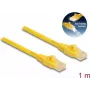 Delock - Patch-Cable - RJ-45 (M) to RJ-45 (M) - 1 m - 6.1 mm - UTP - CAT 6a - Halogen-Free, Fast Tracing - Yellow
