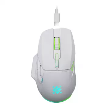 Wireless mouse DEFENDER Stix GM-009 RF — optical 3200 DPI, 6 buttons, ambidextrous, USB RF, battery-powered, white
