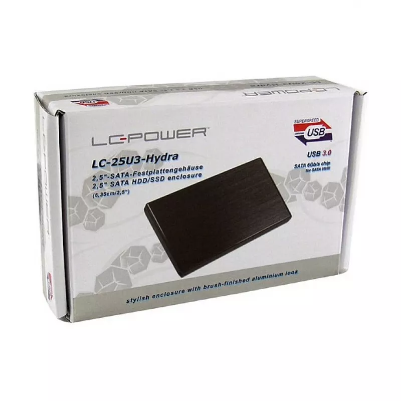 HDD enclosure LC-Power LC-25U3-Hydra Black 2.5 inch