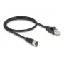 DeLOCK M12 Adapter Cable D-coded 4 pin female to RJ45 male 50 cm