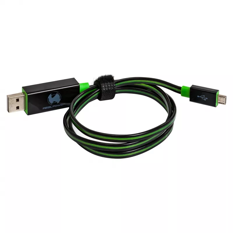 USB Cable RealPower A/Micro-USB B 0.75m