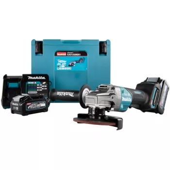 Makita GA013GM201 - Angle Grinder - Cordless - 125 mm - 2 Batteries, Charger Included - 40 V (GA013GM201)