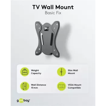 Goobay TV-Wall Mount Basic Fix (Size S) (58523)