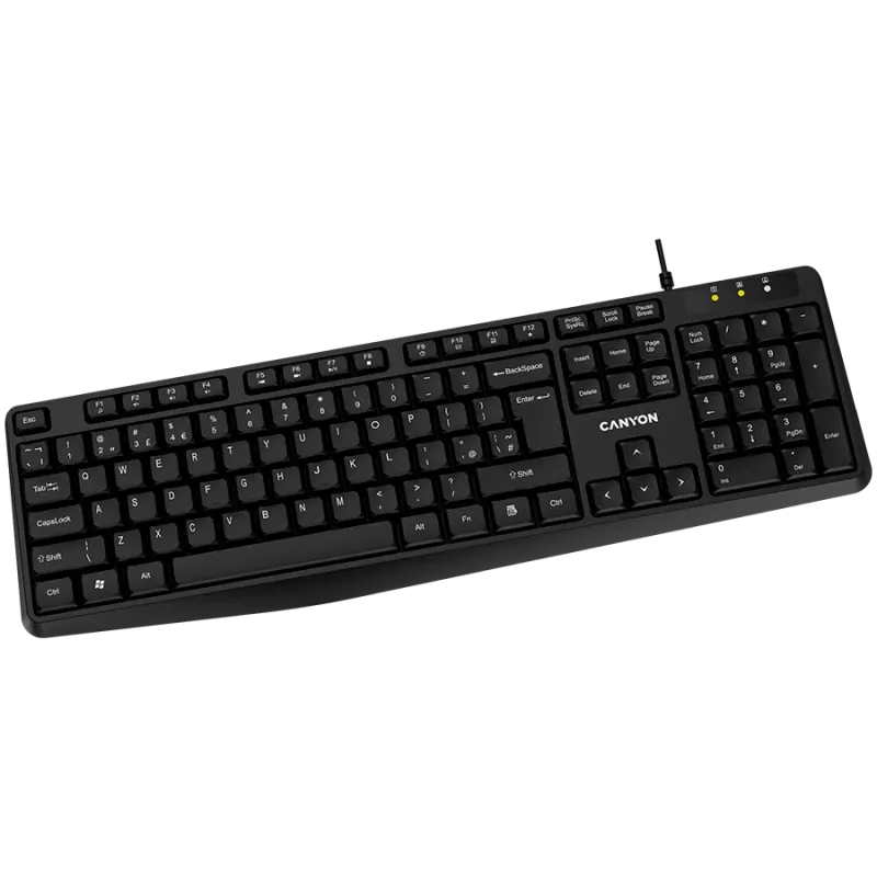 Wired Keyboard CANYON KB-1 UK layout Black