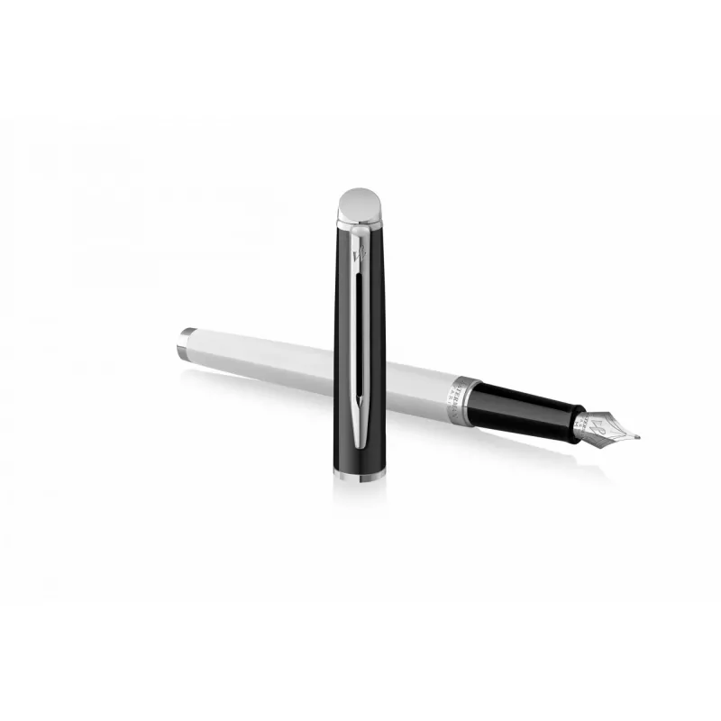 Fountain Pen Waterman Hémisphère Colour Blocking Black White Lacquer