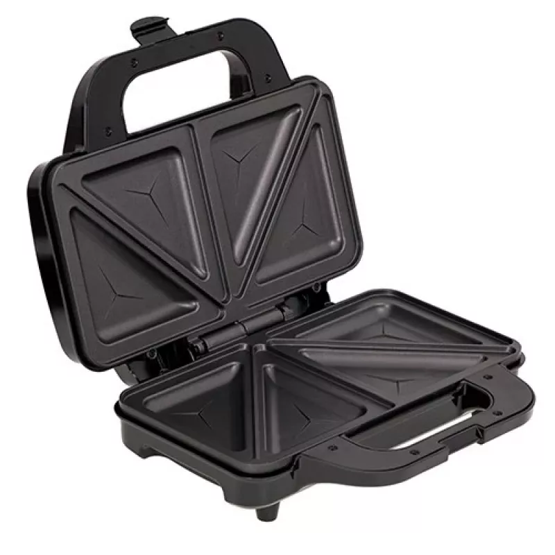 Sandwich maker Adler AD 3043, 1300 W, non-stick plates, 2 sandwiches, 285×152 mm cooking surface, black