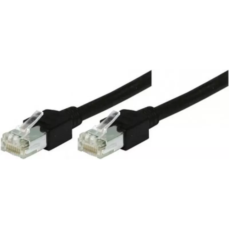 Tecline - Patch-Cable - RJ-45 (M) to RJ-45 (M) - 1.5 m - S/UTP - CAT 5e - Snagless - Black (719015S)