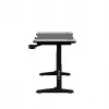 Gaming desk huzaro Hero 3.6 — rectangular 1400×600 mm, height adjustable 560–790 mm, black, H-legs, 15 mm top