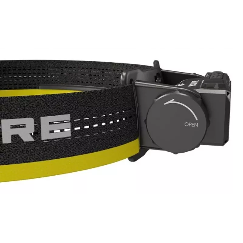 Headband flashlight Nitecore HC60 UHE with 4000 mAh battery, 6-LED, waterproof, shockproof, black/yellow