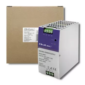DIN rail power supply QOLTEC 50997 240W 24V 10A