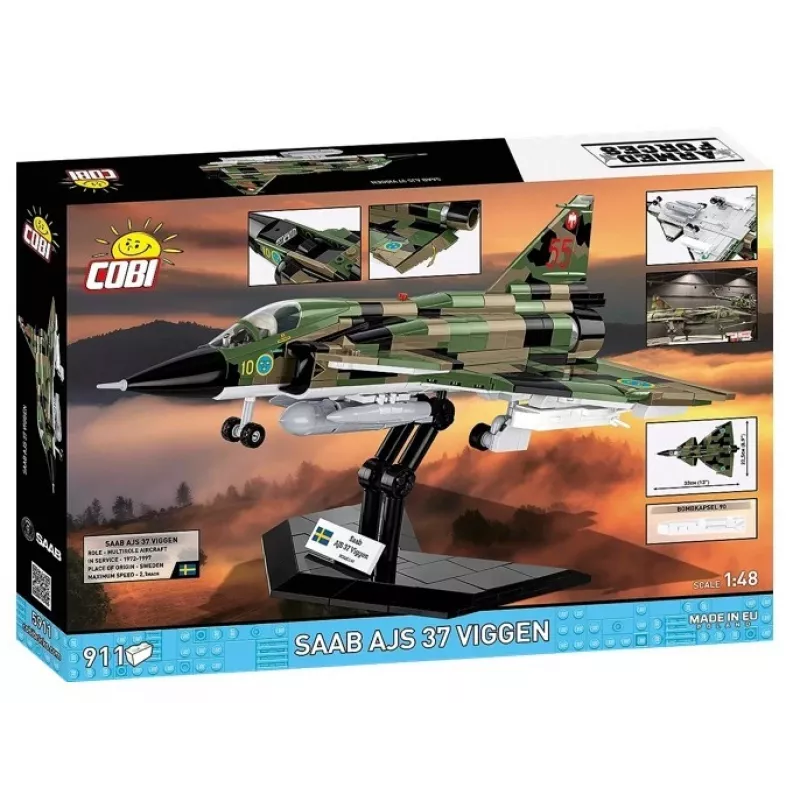 Construction set Cobi Blocks Saab AJS 3 Viggen 911 pcs. model kit, 911 pieces