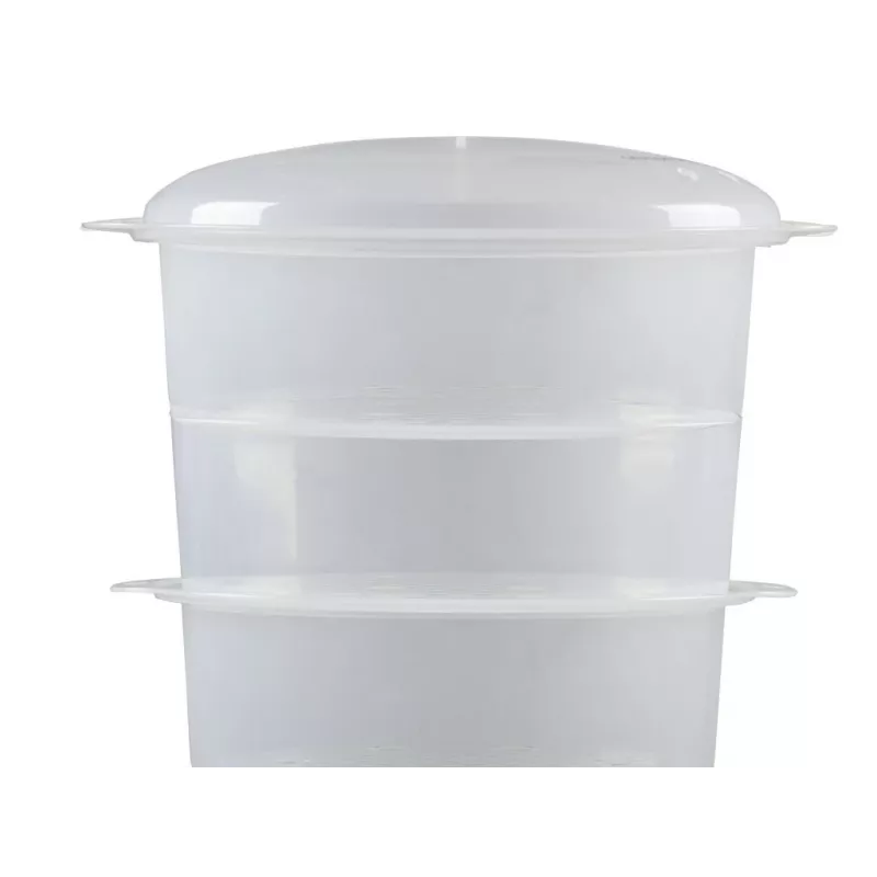 Steam Cooker Beper BC.250 3 Baskets Countertop 800 W Stainless Steel