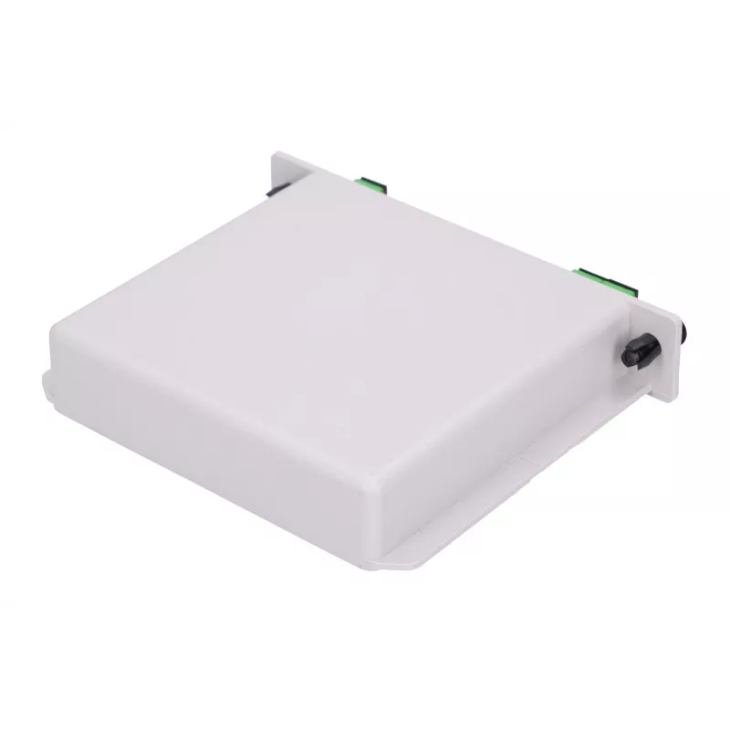 Optical PLC Splitter 1:2 SC/APC Slot Type, Extralink, black ABS