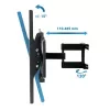 Wall TV mount Esperanza TITAN for 26–70 inch (66–177.8 cm), tilt ±15°, swivel 120°, VESA up to 400×400, max load 55 kg, black