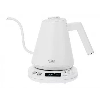 Metal kettle Adler AD 1349w 1.0 L long spout, stovetop kettle