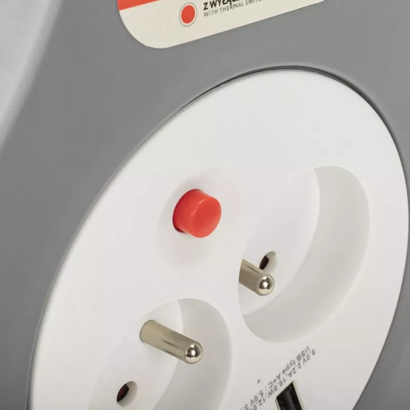 Power extension reel MONTIS MT188-10 10 m cable, 2 AC outlets, grey