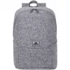 RIVACASE Anvik 15.6 laptop backpack, 15L, gray, waterproof fabric, pockets for 10.5 tablet, smartphone, documents, accessories, bottle